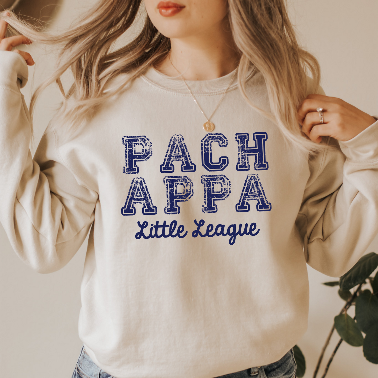 Distressed Pachappa Fleece Crew Sweatshirt